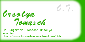 orsolya tomasch business card